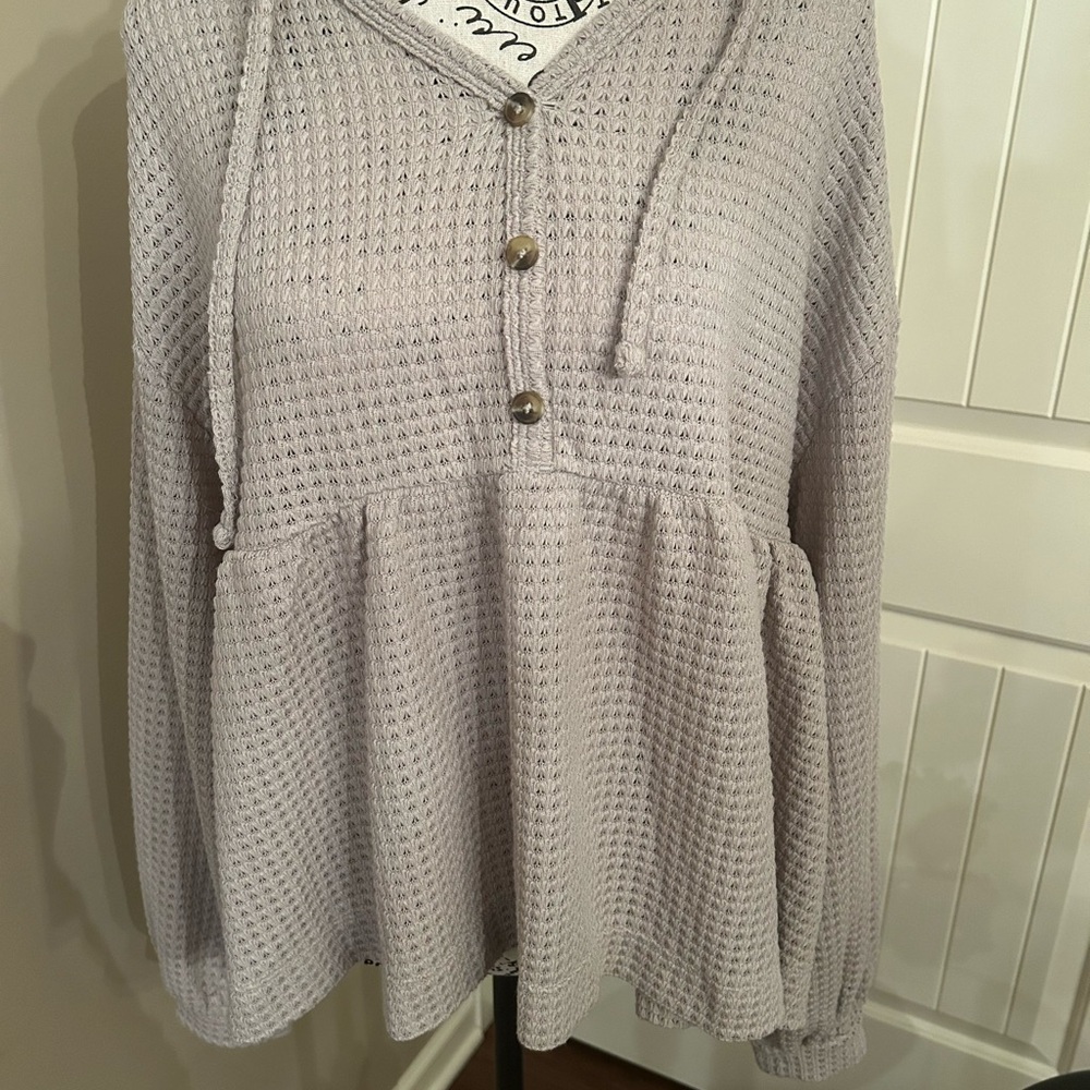 ASOS Light Gray Waffle Knit Sweater - Picture 5 of 11